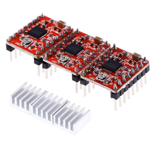 Zerodeko Stepstick Featuring Simple Step and Direction Control Interface Stepper Motor Driver Module 5pcs A4988 with Hea