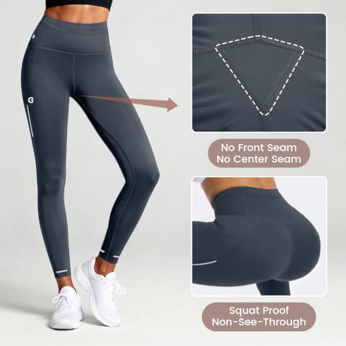 Image of Running Leggings for Women High Waisted Compression Pants for Yoga Workout