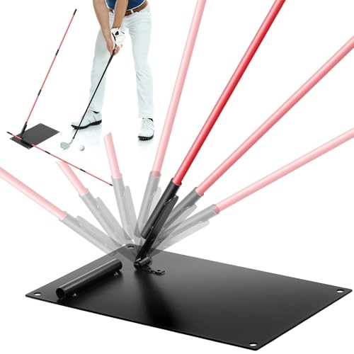 Pro Golf Alignment Sticks Holder &ndash; Adjustable Swing Plane Trainer with Weighted Base | Angle Plate...