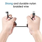 aceyoon Kabel USB C krótki 20 cm + 50 cm, 5 V/2 A, 90 stopni, kabel USB C, kątowy, z nylonowym plecionym kablem USB na USB C, kątowy, kompatybilny z Samsung Galaxy S22, S21, S20