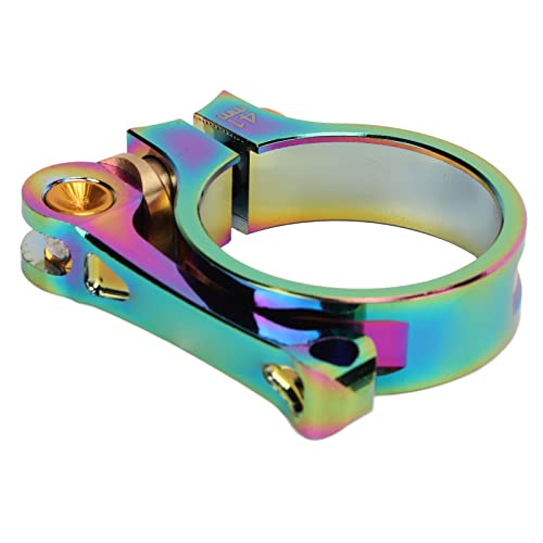 VGEBY Quick Release Seatpost Clamp, 41mm Aluminum Alloy Seatpost Clamp Sturdy Colorful Quick Release Seatpost Collar for 33.9mm Seatpost Clamp and Spare Supplies