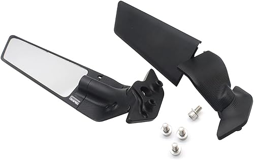 Miniatura 2 de Más nuevo modificado motocicleta 2 unids retrovisores viento ala ajustable giratoria espejos laterales para 2020 bmw s1000rr
