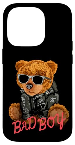 Bad Boy Tee Shirts, Funny Teddy Bear Graphic Design Style �X�}�z�P�[�X iPhone 14 Pro �p