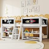 LIT MI HAUTEUR STABLE ET ÉLÉGANT : Construit en bois de pin et panneaux MDF, le lit mi hauteur allie solidité et design épuré. Son style sobre s’intègre parfaitement dans tout intérieur moderne. Ce lit en hauteur l allie durabilité et esthétique pour un espace chambre à la fois robuste et raffiné.