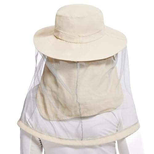 Image of BASSDASH Unisex UPF 50+ Mosquito Net Hat with Neck Flap FH17