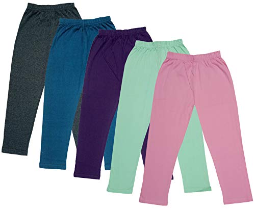 Image of indi weaves Girls Super Soft Cotton Solid Capri Pants Pack of 2