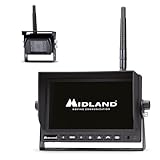 Midland - Dash Cam Camion Truck Guardian PRO, Retrocamera Camion per Manovra e Sorveglianza - Telecamera Senza Fili Retromarcia FullHD, Visione Notturna, 4 Telecamere, Registrazione SD