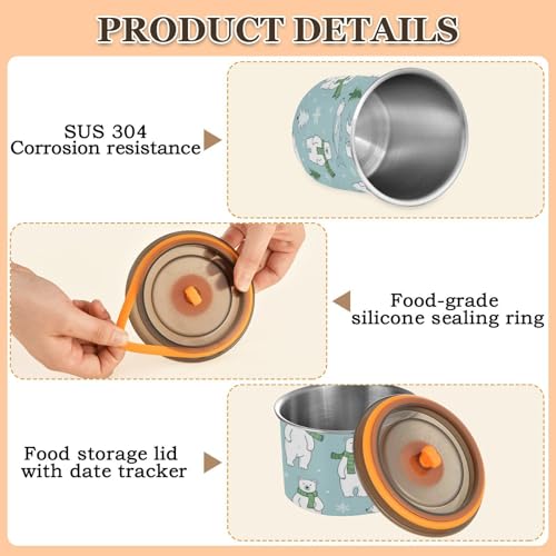 Contenedor de café de acero inoxidable DOMIKING 900ml miniatura 4