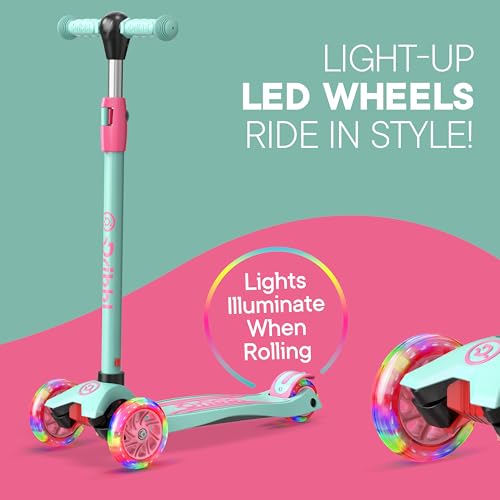 Dribbl 3-Wheel Kids Scooter - Lean-to-Steer Technology, Adjustable Height Handlebar, Wide Anti-Slip Deck, Scooter for Boys & Girls Ages 3+, Child Safety Approved, Support Riders Up to 165 lbs, Candy by Dribbl - Image 7