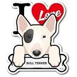 PET-026 BULL TERRIER ブルテリア DOG STICKER ドッグステッカー 車 犬 イラスト アイラブ ペット 愛犬