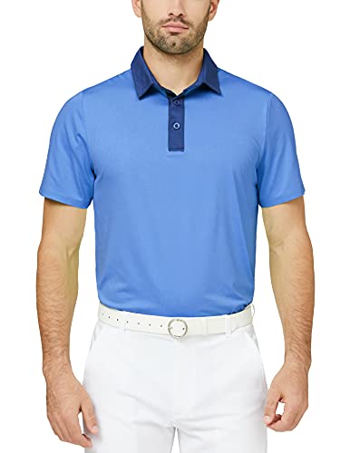 image for TAPULCO Mens Athletic Golf Shirts Short Sleeve Dry Fit Stretchy Casual