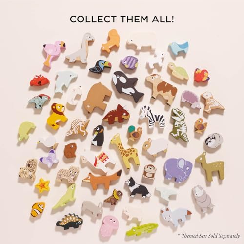 Le Toy Van - PL117 - Lernspiel Tiere der Savanne, stapelbar, für Kinder ab 18 Monaten, Balance-Aktivität, 9 Tiere und Tasche, aus FSC-Holz, ökologisches Spiel, plastikfrei, Petilou