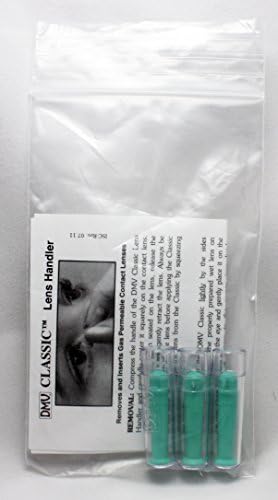 DMV Classic Vented Hard Contact Lens Remover (Green, 3 Packs)