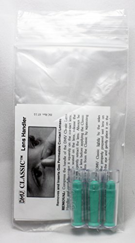 DMV Classic Vented Hard Contact Lens Remover (Green, 3 Packs)