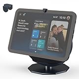 Dirose Adjustable Stand for Echo Show 8/11(2025), Magnetic Swivel & Tilt Base Comes with a Camera Cover Button for Privacy, Also Compatible with Google Nest Hub