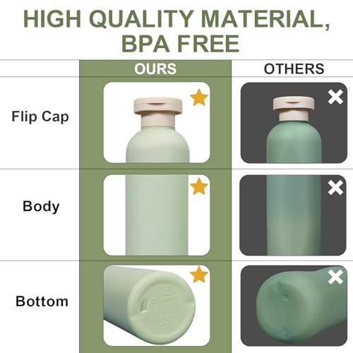 Image of ASEVAT 3.4 oz Travel Bottles for Toiletries, Leak Proof Squeeze Bottles Refillable, Plastic Bottles with Caps for Shampoo, Lotion, Cream, Conditioner and Liquids (3 Pcs)