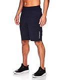 HEAD Men's Performance Workout Gym & Running Shorts w/Elastic Drawstring Waistband & Pockets - Stability Navy Heather, Small