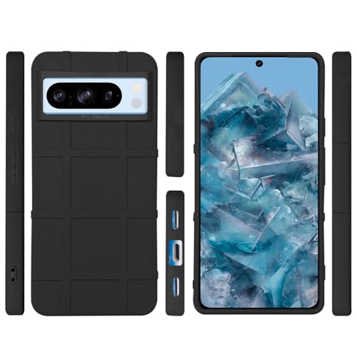 Image of amazon basics Shockproof Back Case Cover for Google Pixel 8 Pro 5G | 360 Degree Protection | Slim Protective Case | Anti-Scratch Tough TPU Case for Google Pixel 8 Pro 5G (Black)