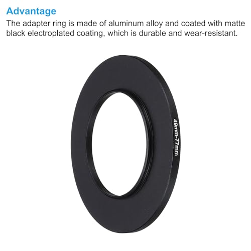 PATIKIL 49mm-77mm Metal Step Up Ring with Cleaning Cloth - Image 4