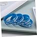 NUOBESTY Warning Bracelets 4 Pack PVC Bracelets for Boys and Girls Alert Fashion Comfortable for Girls