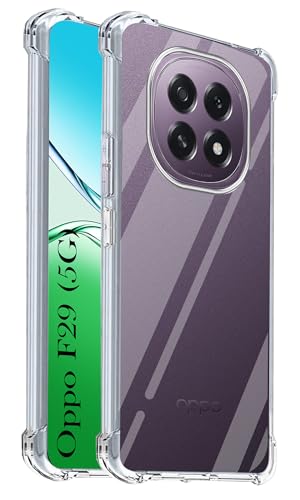 Image of Jkobi Shockproof Crystal-Clear Back Cover for Oppo F29 (Anti Yellow Case | Drop & Camera Protection | Hard Polycarbonate)