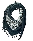  Dunkelstein Bufanda triangular para mujer, Tonos negros, Talla única