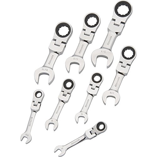 Set De 8 Clés Combinées à Cliquet Flex-Head – SAE 5/16″ à 3/4″ – Longues Courtes