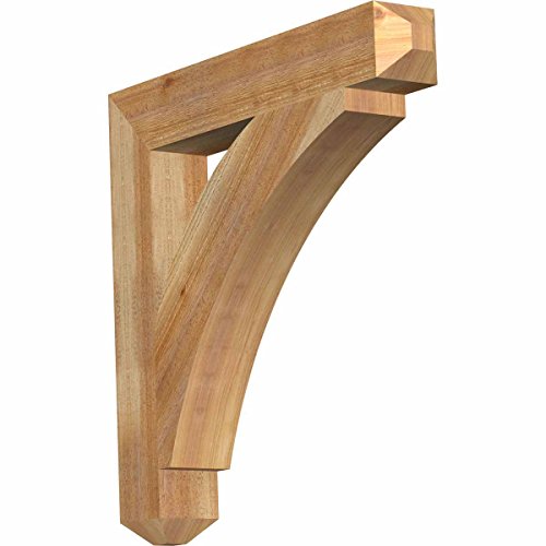 Ekena Millwork BKT04X26X26THR04RWR Thorton Craftsman Rough Sawn Bracket, 4" Width x 26" Depth x 26" Height, Western Red Cedar
