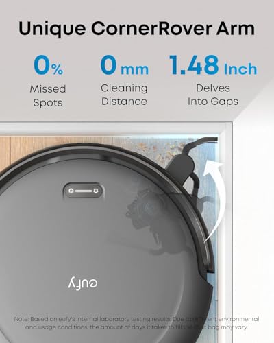 Image of eufy C10 Robot Vacuum Self Emptying, 8 Weeks Hands Free, Advanced Smart Mapping with LiDAR Navigation, 2.85-Inch Slim Design, Powerful Suction, Edge Expansion Brush for Pet Hair (Renewed Acceptable)