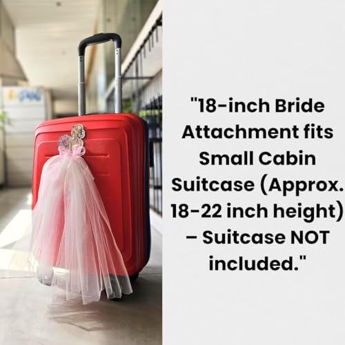 Image of SATYAM KRAFT 2 Pcs Bride Gown Style Decorative Attachment for Small Bags | Net Gown Doll Design for Suitcase Decor, Trousseau Packing, Wedding Decor, Engagement & Gift Wrapping (White)