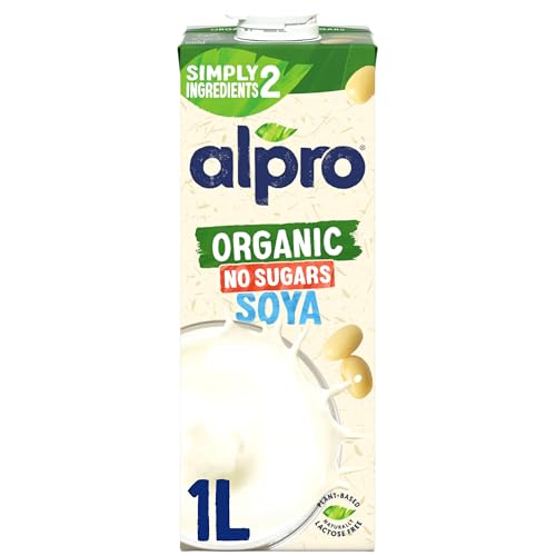 Alpro Organic Soya No Sugars Plant-Based Long Life Drink Vegan & Dairy Free 1L