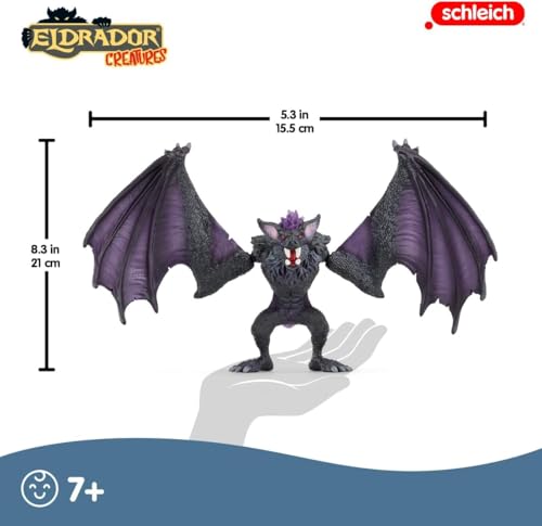 Schleich Eldrador Creatures | Pipistrello Delle Tenebre 70792 | Figura Mostro Dettagliata Con Ali Mobili E Cristalli Trasparenti | Dai 7 Anni | 16 × 21 × 14 Cm - 3