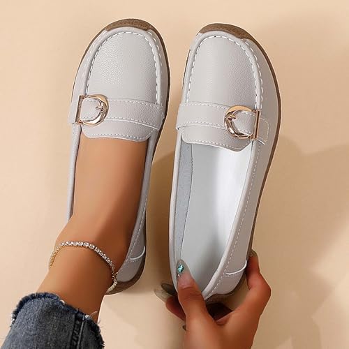 Women's Casual Comfortable Slip On Shoes Softsole Flat Walking Loafers for Daily Wear with Jeans Skirts Spring4