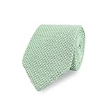 THE GENTS LAB   Cravate tricotée pour homme 100 % polyester avec extrémité en diamant, vert sauge, Length: 150cm Width: 7cm
