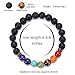 GelConnie Lava Rock Chakra Bracelet 7 Chakra 8mm Natural Stone Healing Bracelet Stress Relief Yoga Beads Anxiety Bracelet Aromatherapy Essential Oil Diffuser Bracelet Bangle