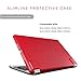 Brydge Slimline Protective Case for Apple iPad Pro 12.9” (2017/2015 Model only) | Harden Polycarbonate with Silicone Coating | Integrates 12.9 Wireless Keyboard (Red)