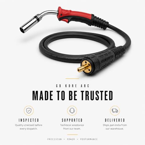 Image of 36KD MIG Welding Torch - 3M Extra Heavy Duty Cable, Industrial MIG Gun with Euro Connector, Heat Resistant, Copper Tip, Long Life Welding Torch
