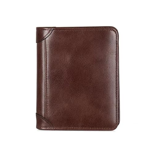 Veryrich Men's Wallets, Mens RFID Blocking Trifold Wallet Soft Genuine Leather Purse | Secure and Durable Extra Capacity Billfold with 11 Credit Cards (Vintage Coffee)