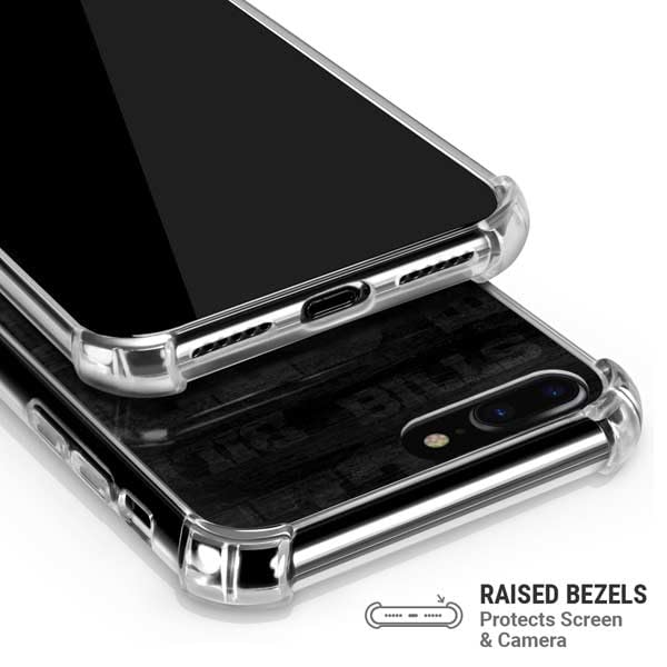Skinit Clear Phone Case Compatible with iPhone 7/8 Plus - Officially Licensed NFL Buffalo Bills Black & White Design