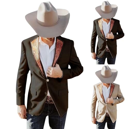 Blazers for Men Vintage Tooled Sport Coats Lightweight Breathable Suit Jackets 2025 Business Work Clothes