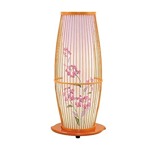 盆提灯 コンパクト ちょうちん 提灯 初盆 創作 モダン 霊前灯 京竹21号白木 桜草 組立不要 電気コード式 廻転 ミニ かわいい 2025 陣屋