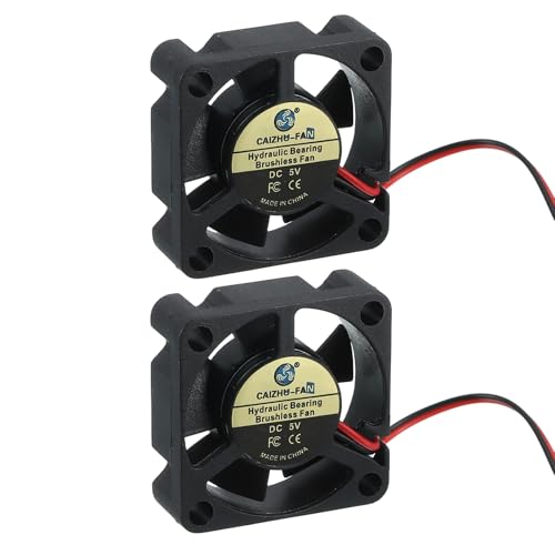 sourcing map 2 Pcs 3D Printer 3010 Cooling Fan, 5V 8000RPM 30 x 30 x 10 mm Hydraulic Bearing XH2.54 Extruder Cooling Fan