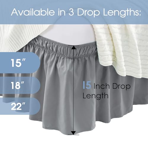 Freshculturekingbedskirtdustruffleforkingsizebedeasyfitwith15inchtailoreddropelasticwraparoundbedskirtkingsizehotelqualitybedskirtsforadjustablebeddarkgrey Urban Country Home Decor Freshculture king bed skirt dust ruffle for king size bed easy fit with 15 inch tailored drop elastic wrap around bed skirt king size hotel quality bed skirts for adjustable bed dark grey urban country home decor