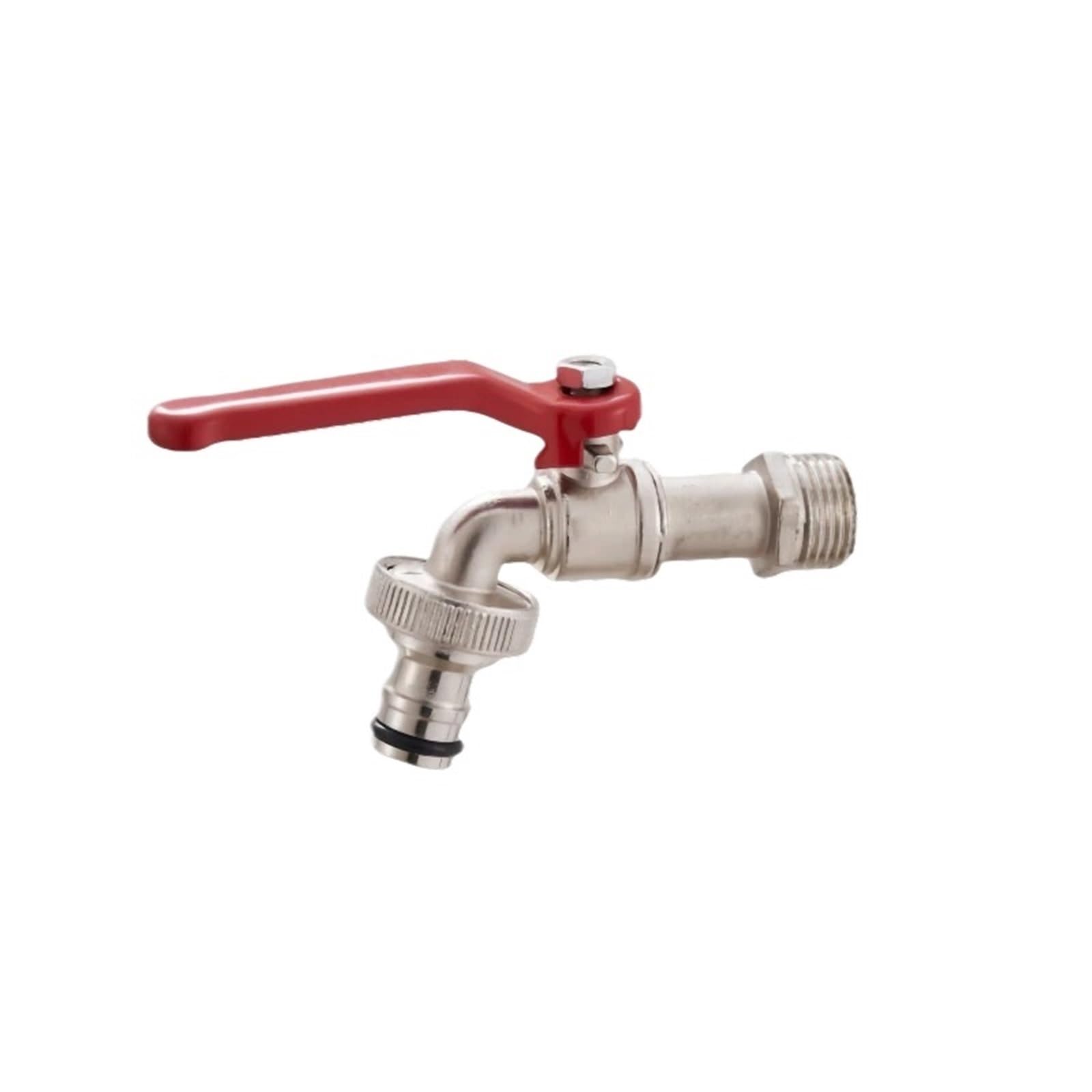 Aejhsin Red A Garden Faucet Garden Faucet Home Irrigation Zinc Alloy Bibcocks With Dual Nipple And Outdoor Balcony Bathroom(Red A)