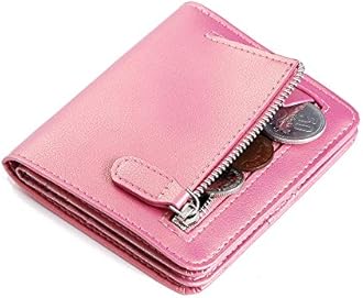 FUNTOR Small Wallets for Women, Ladies Small Compact Bifold Pocket RFID Blocking Genuine Leather Wallet for Women