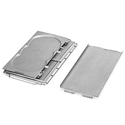 Fogão Externo, Romacci Fogão portátil dobrável de aço inoxidável para mochila ao ar livre Fogão de a