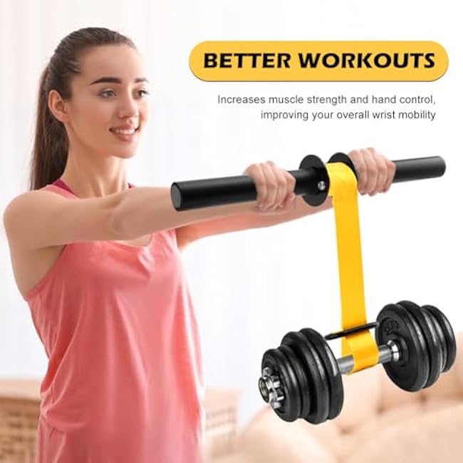 Forearm Strengthener and Wrist Roller, Training Forearm Workout Equipment Build Muscle & Strengthen Target Areas & Grip Use Durable Anti-Slip Grip Handles for Hand, Wrist