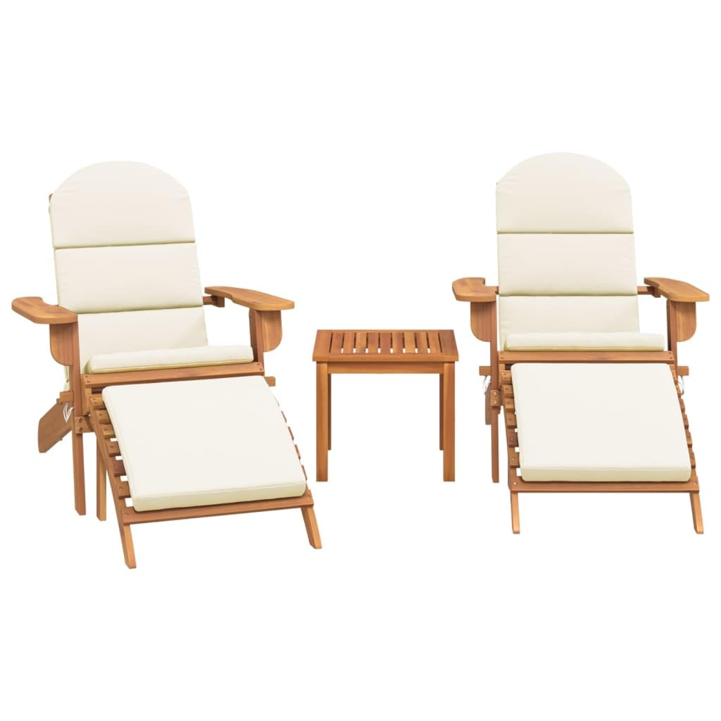Ensembles de bistrot en bois acacia solide au design Adirondack de style ferme