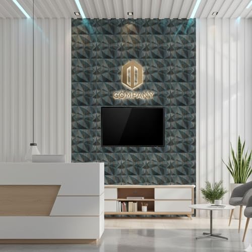 Image of Kayra Decor PVC Panel for Wall - PVC Diamond Design, Rustic Wood Color 19.7 inch X 19.7 inch (Pack of 40) - Covers 107.80 Sq. Ft.
