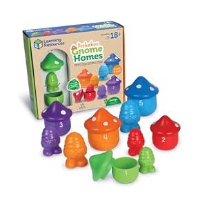 Learning Resources Peekaboo Gnome Homes, Ages 18 Months+, Educational Toys, Preschool Learning Activities, Toddler Learning Toys 2-4, Montessori Toys, Sustainable Toys